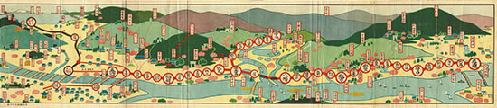 「日本鳥瞰近畿東海大図絵」（1927年発行・本渡章蔵）